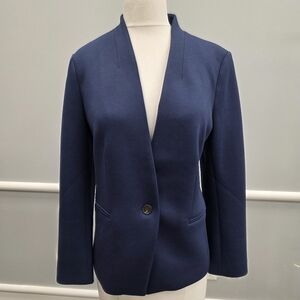 Ann Taylor Navy Cutaway Blazer